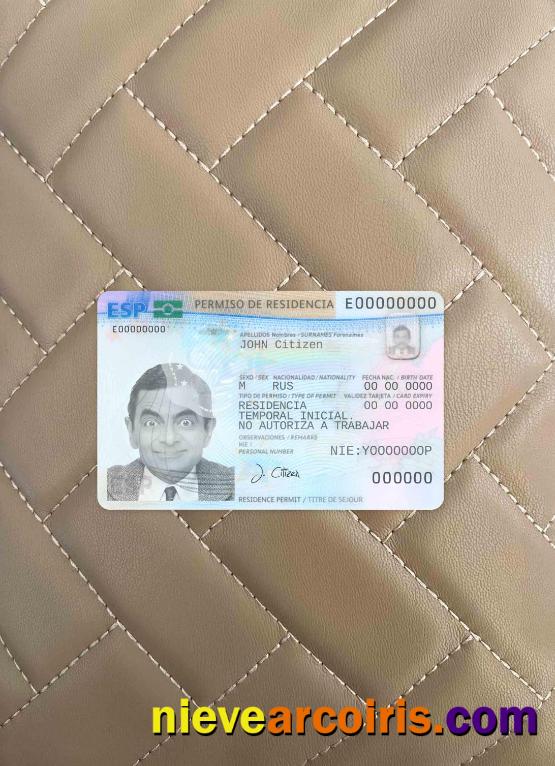 Spain residence card photolook